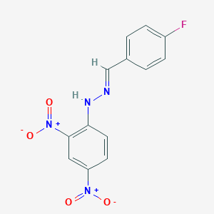 molecular formula C13H9FN4O4 B143282 1-(2,4-二硝基苯基)-2-(4-氟苄叉)肼 CAS No. 323-04-6