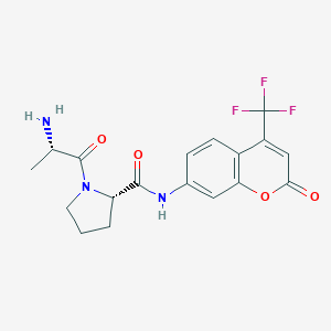 molecular formula C18H18F3N3O4 B143283 H-Ala-Pro-AFC CAS No. 125791-92-6
