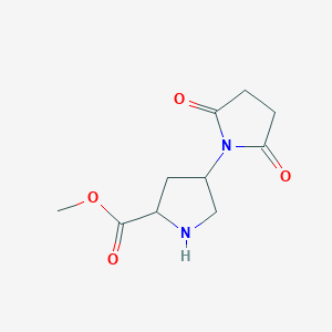 molecular formula C10H14N2O4 B1432830 Methyl 2,5-dioxo-[1,3'-bipyrrolidine]-5'-carboxylate CAS No. 1706428-36-5