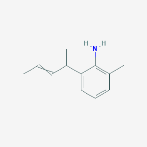 molecular formula C12H17N B14328314 2-Methyl-6-(pent-3-en-2-yl)aniline CAS No. 109540-60-5