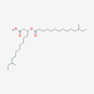 molecular formula C30H58O4 B14328409 12-Methyl-3-[(12-methyltetradecanoyl)oxy]tetradecanoic acid CAS No. 97994-68-8