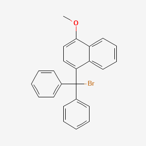 molecular formula C24H19BrO B14328414 1-[Bromo(diphenyl)methyl]-4-methoxynaphthalene CAS No. 105950-46-7