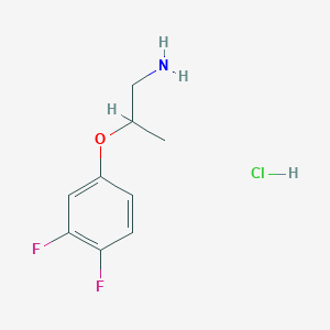 molecular formula C9H12ClF2NO B1432842 2-(3,4-Difluorophenoxy)propan-1-amine hydrochloride CAS No. 1864063-24-0