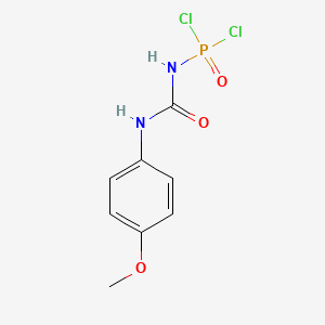 molecular formula C8H9Cl2N2O3P B14328423 N-[(4-Methoxyphenyl)carbamoyl]phosphoramidic dichloride CAS No. 98491-08-8