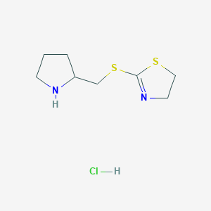 2-((Pyrrolidin-2-ylmethyl)thio)-4,5-dihydrothiazole hydrochloride