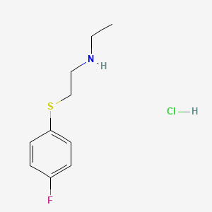 N-ethyl-2-((4-fluorophenyl)thio)ethan-1-amine hydrochloride