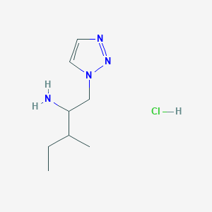 3-methyl-1-(1H-1,2,3-triazol-1-yl)pentan-2-amine hydrochloride