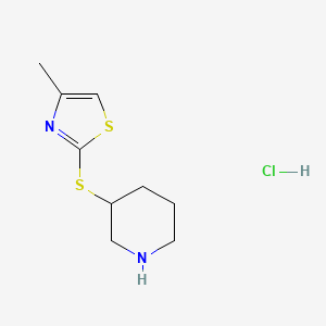 4-Methyl-2-(piperidin-3-ylthio)thiazole hydrochloride