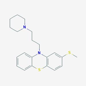 molecular formula C21H26N2S2 B14328613 2-(Methylsulfanyl)-10-[3-(piperidin-1-YL)propyl]-10H-phenothiazine CAS No. 110570-77-9