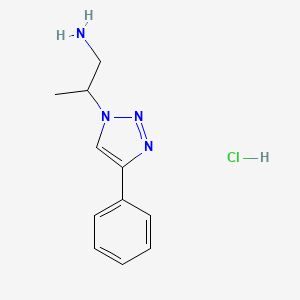 2-(4-phenyl-1H-1,2,3-triazol-1-yl)propan-1-amine hydrochloride