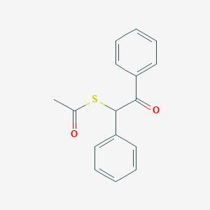 molecular formula C16H14O2S B14328680 S-(2-Oxo-1,2-diphenylethyl) ethanethioate CAS No. 109028-03-7