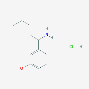 1-(3-Methoxyphenyl)-4-methylpentan-1-amine hydrochloride