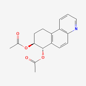molecular formula C17H17NO4 B14328704 Benzo(f)quinoline-7,8-diol, 7,8,9,10-tetrahydro-, diacetate (ester), trans- CAS No. 103620-21-9