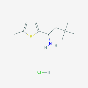 3,3-Dimethyl-1-(5-methylthiophen-2-yl)butan-1-amine hydrochloride