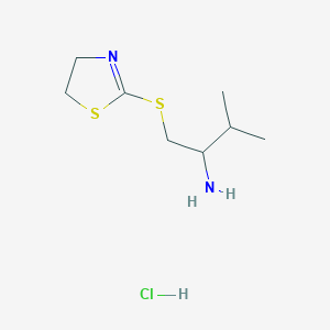 1-((4,5-Dihydrothiazol-2-yl)thio)-3-methylbutan-2-amine hydrochloride