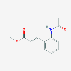 molecular formula C12H13NO3 B14328795 Methyl 3-(2-acetamidophenyl)prop-2-enoate CAS No. 104787-35-1