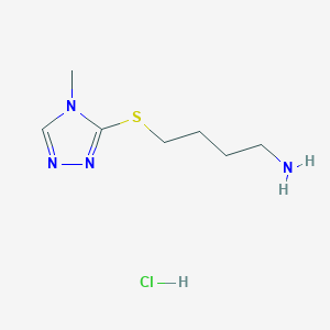 4-((4-methyl-4H-1,2,4-triazol-3-yl)thio)butan-1-amine hydrochloride