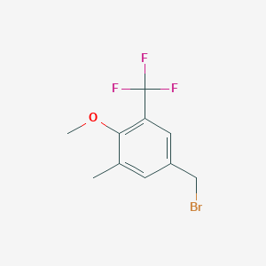 molecular formula C10H10BrF3O B1432891 5-(Bromomethyl)-2-methoxy-1-methyl-3-(trifluoromethyl)benzene CAS No. 1431329-69-9
