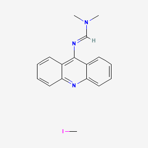 molecular formula C17H18IN3 B14328952 N'-(9-Acridinyl)-N,N'-dimethylformamidine methyl iodine CAS No. 101398-43-0