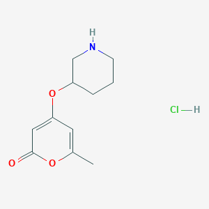 6-methyl-4-(piperidin-3-yloxy)-2H-pyran-2-one hydrochloride