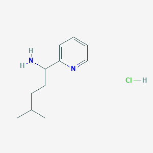 4-Methyl-1-(pyridin-2-yl)pentan-1-amine hydrochloride