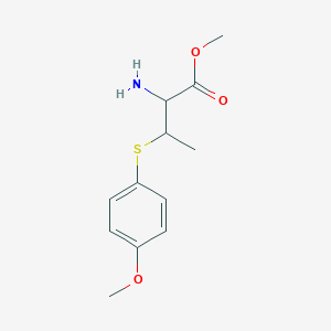 Methyl 2-amino-3-((4-methoxyphenyl)thio)butanoate