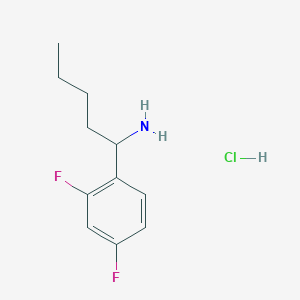 molecular formula C11H16ClF2N B1432922 1-(2,4-Difluorophenyl)pentan-1-amine hydrochloride CAS No. 1864057-31-7
