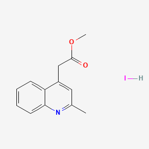 molecular formula C13H14INO2 B14329224 Methyl 2-(2-methylquinolin-4-yl)acetate Hydroiodide CAS No. 100749-52-8