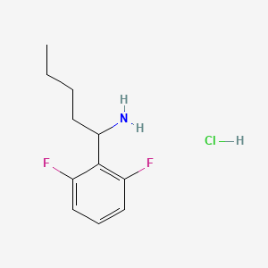 molecular formula C11H16ClF2N B1432924 1-(2,6-二氟苯基)戊-1-胺盐酸盐 CAS No. 1864074-42-9