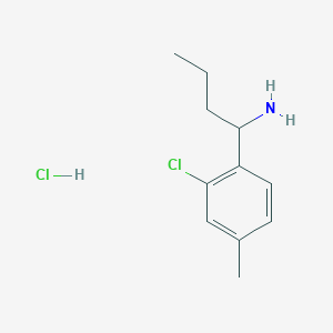 molecular formula C11H17Cl2N B1432926 1-(2-氯-4-甲基苯基)丁-1-胺盐酸盐 CAS No. 2098086-54-3