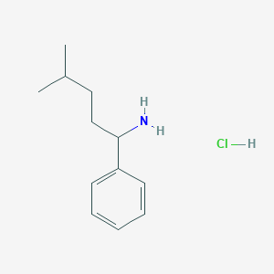 4-Methyl-1-phenylpentan-1-amine hydrochloride