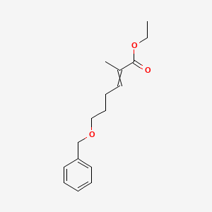 molecular formula C16H22O3 B14329276 Ethyl 6-(benzyloxy)-2-methylhex-2-enoate CAS No. 109307-90-6