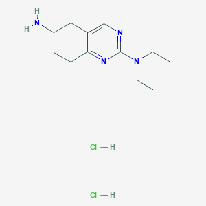 molecular formula C12H22Cl2N4 B1432934 N2,N2-diethyl-5,6,7,8-tetrahydroquinazoline-2,6-diamine dihydrochloride CAS No. 1823549-60-5