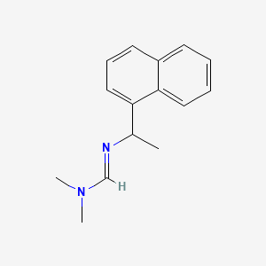 molecular formula C15H18N2 B14329366 Formamidine, N,N-dimethyl-N'-(1-(1-naphthyl)ethyl)- CAS No. 101398-70-3