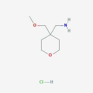 [4-(Methoxymethyl)oxan-4-yl]methanamine hydrochloride