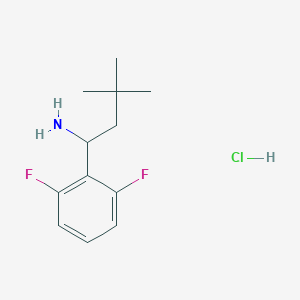 molecular formula C12H18ClF2N B1432947 1-(2,6-Difluorophenyl)-3,3-dimethylbutan-1-amine hydrochloride CAS No. 1864058-98-9