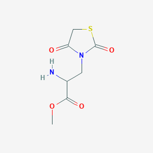 molecular formula C7H10N2O4S B1432949 Methyl 2-amino-3-(2,4-dioxothiazolidin-3-yl)propanoate CAS No. 1706429-76-6