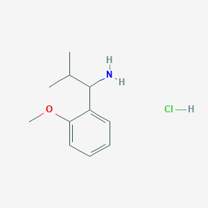molecular formula C11H18ClNO B1432950 1-(2-Methoxyphenyl)-2-methylpropan-1-amine hydrochloride CAS No. 1864059-76-6