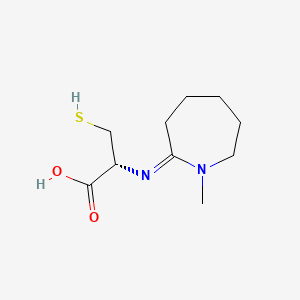 molecular formula C10H18N2O2S B14329526 N-(Hexahydro-1-methyl-2H-azepin-2-ylidene)-L-cysteine CAS No. 105099-14-7