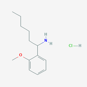 molecular formula C13H22ClNO B1432958 1-(2-Methoxyphenyl)hexan-1-amine hydrochloride CAS No. 1864056-46-1