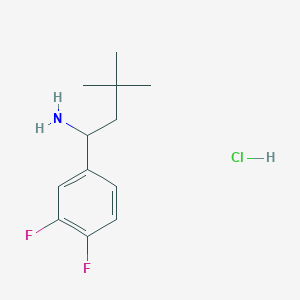 molecular formula C12H18ClF2N B1432965 1-(3,4-Difluorophenyl)-3,3-dimethylbutan-1-amine hydrochloride CAS No. 1864060-03-6
