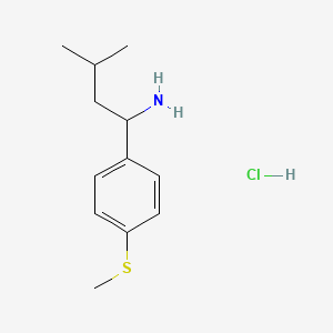 3-Methyl-1-(4-(methylthio)phenyl)butan-1-amine hydrochloride