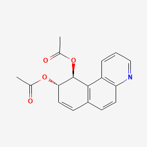 molecular formula C17H15NO4 B14329794 trans-9,10-Dihydrobenzo(f)quinoline-9,10-diol diacetate (ester) CAS No. 103620-33-3