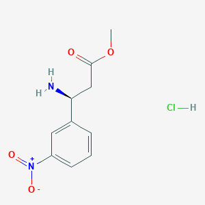 molecular formula C10H13ClN2O4 B1432982 (S)-3-氨基-3-(3-硝基苯基)丙酸甲酯盐酸盐 CAS No. 1416444-76-2