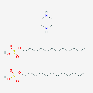 molecular formula C28H62N2O8S2 B14329841 Dodecyl hydrogen sulfate;piperazine CAS No. 104624-01-3
