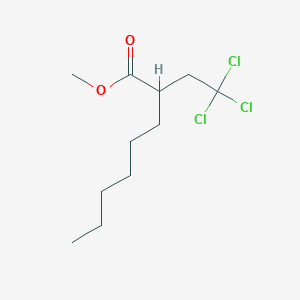 molecular formula C11H19Cl3O2 B14329884 Octanoic acid, 2-(2,2,2-trichloroethyl)-, methyl ester CAS No. 103249-29-2