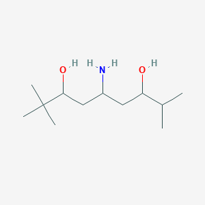 molecular formula C12H27NO2 B14329910 5-Amino-2,2,8-trimethylnonane-3,7-diol CAS No. 106538-90-3