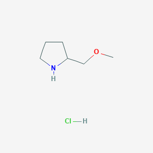 molecular formula C6H14ClNO B1432997 2-(Methoxymethyl)pyrrolidine hydrochloride CAS No. 1376123-33-9