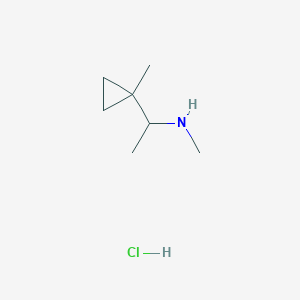 molecular formula C7H16ClN B1432999 Methyl[1-(1-methylcyclopropyl)ethyl]amine hydrochloride CAS No. 1376229-64-9