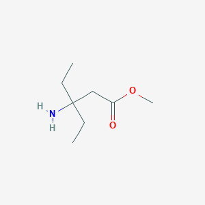 molecular formula C8H17NO2 B1433002 Methyl 3-amino-3-ethylpentanoate CAS No. 1376286-53-1